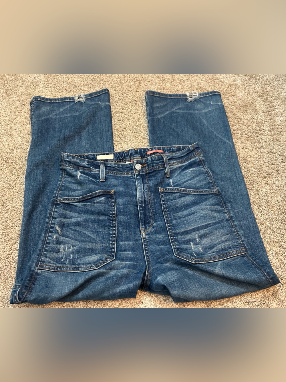 Anthropologie Pilcro "The Carpenter" Wide-Leg Jeans - Medium Wash Size 30
